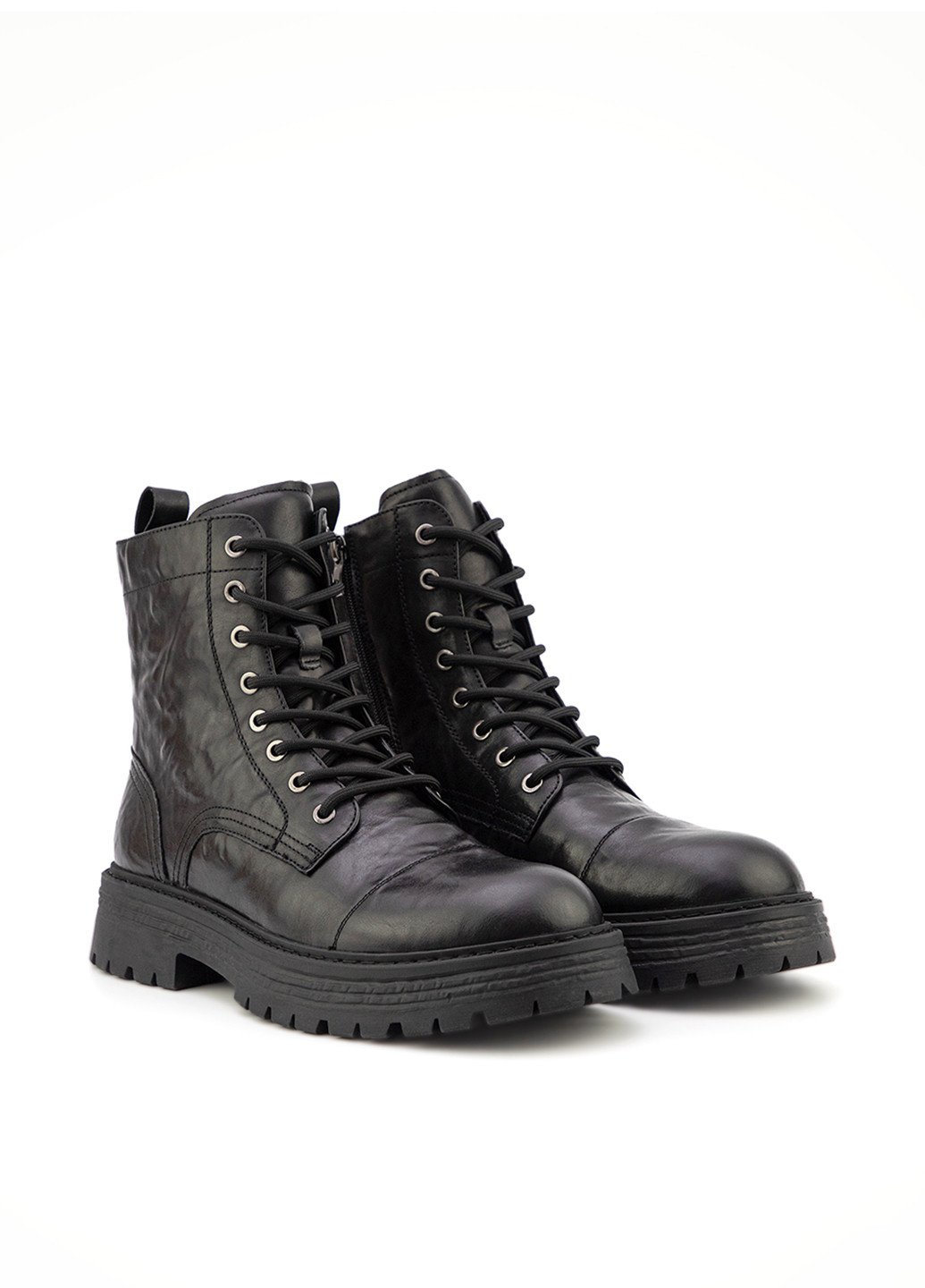 Черные осенние ботинки берцы Respect