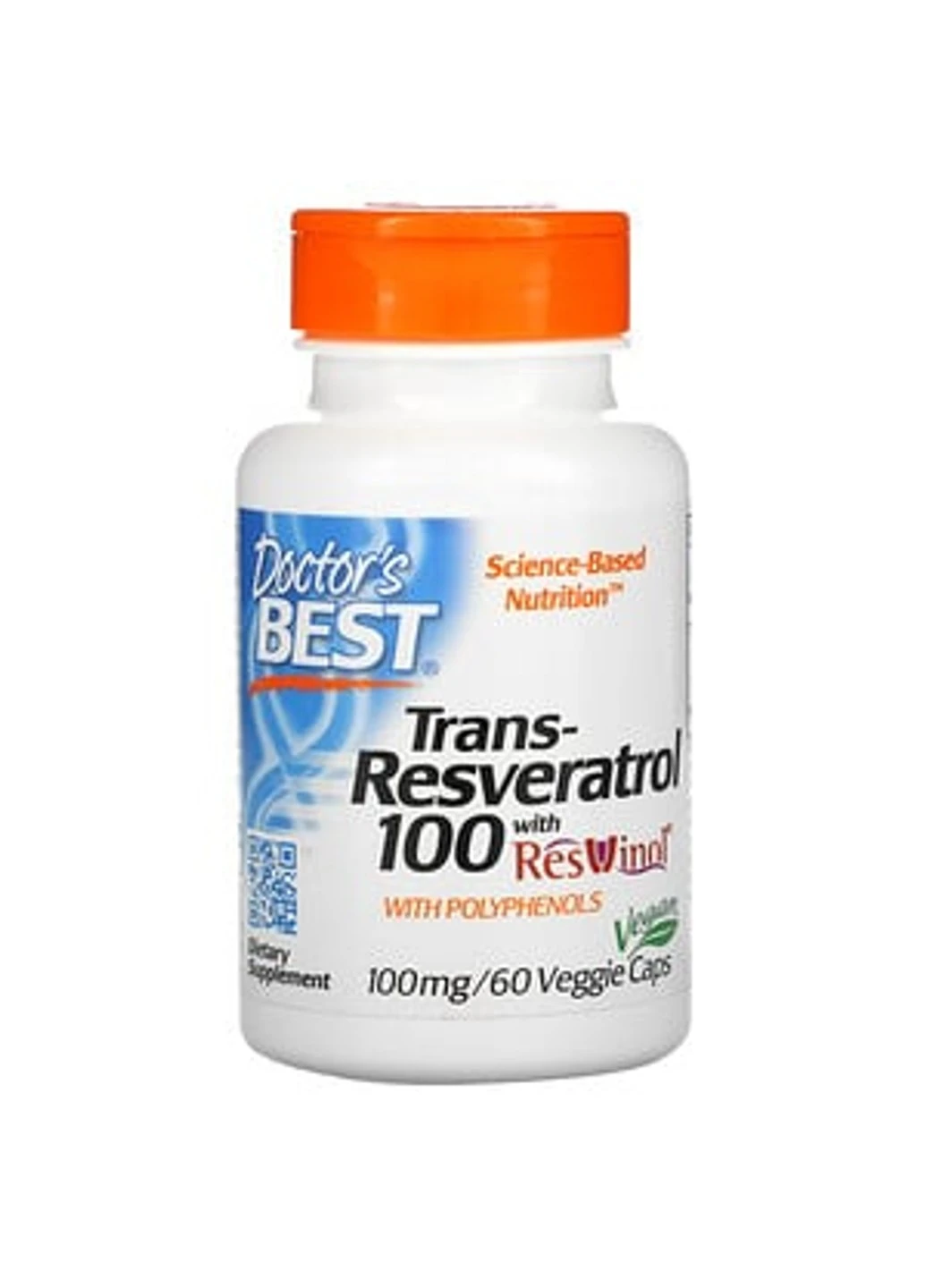Ресвератрол Trans-Resveratrol 100 mg with polyphenols 60 капсул Doctor's Best (255407952)