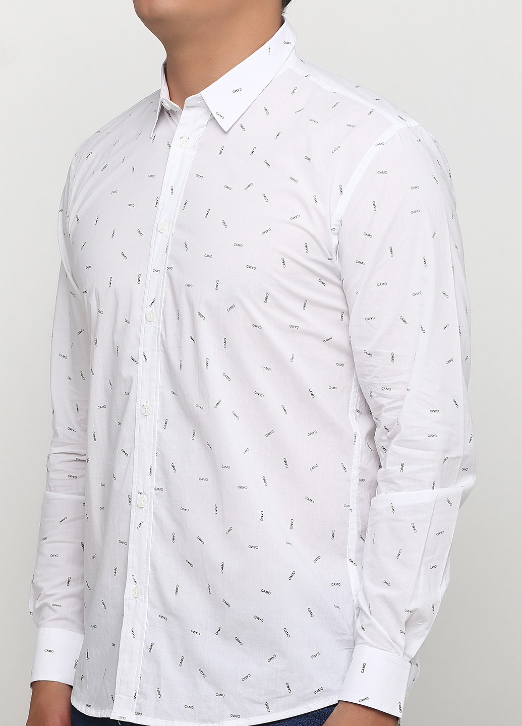 Белая кэжуал рубашка с надписями Minimum