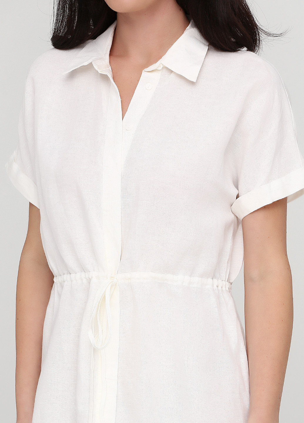 Білий кежуал сукня сорочка H&M однотонна