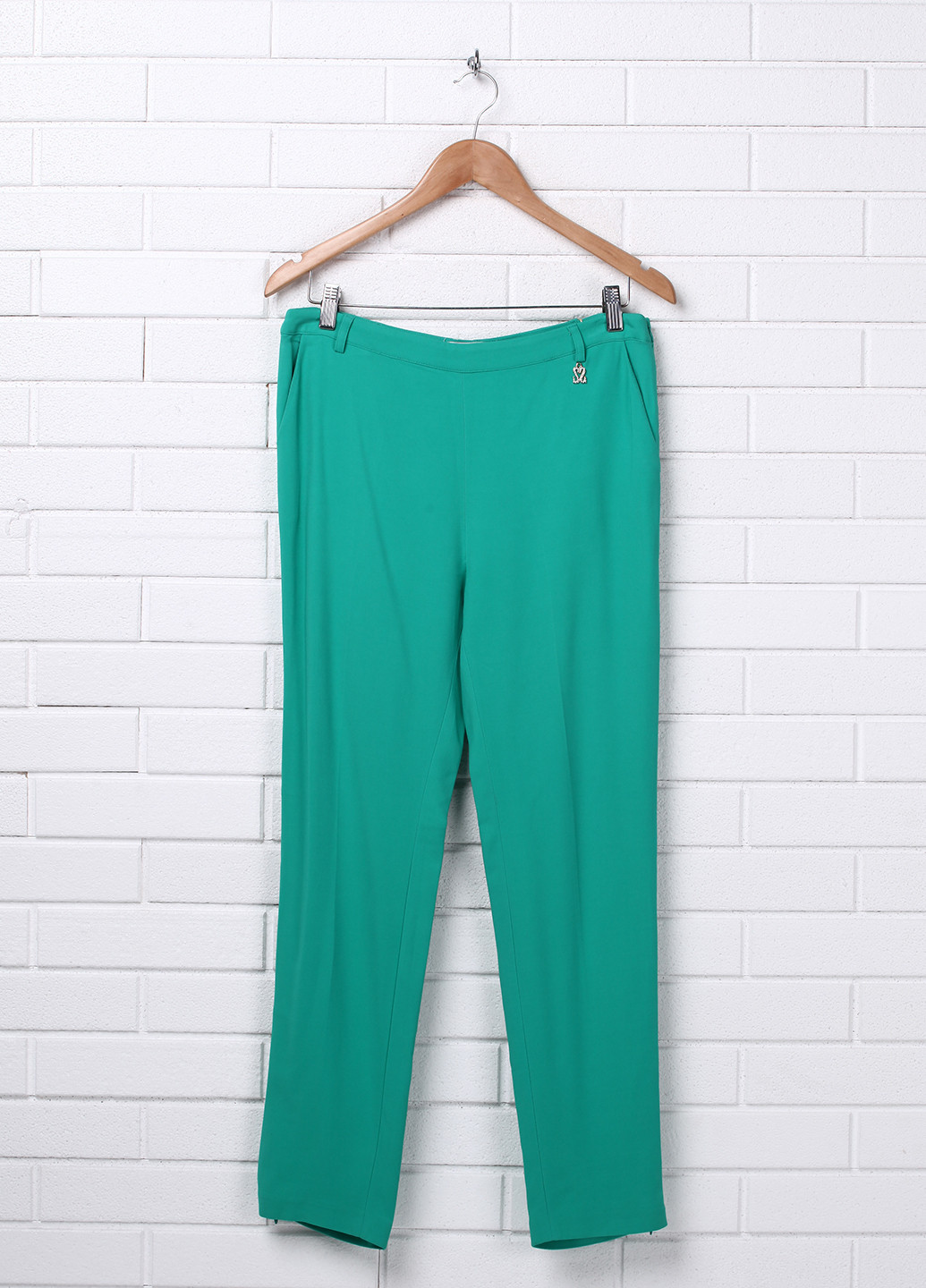 Зеленые кэжуал летние зауженные брюки Sassofono