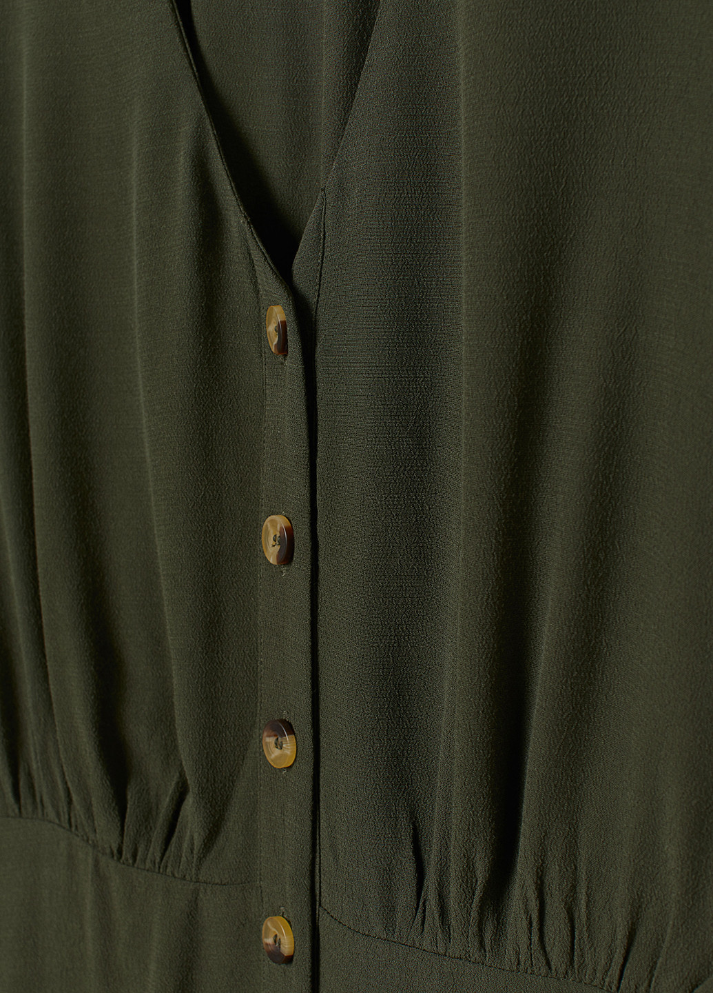 Оливковое (хаки) кэжуал платье а-силуэт H&M однотонное