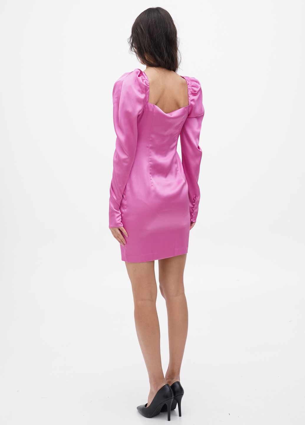 Розовое кэжуал платье NA-KD однотонное