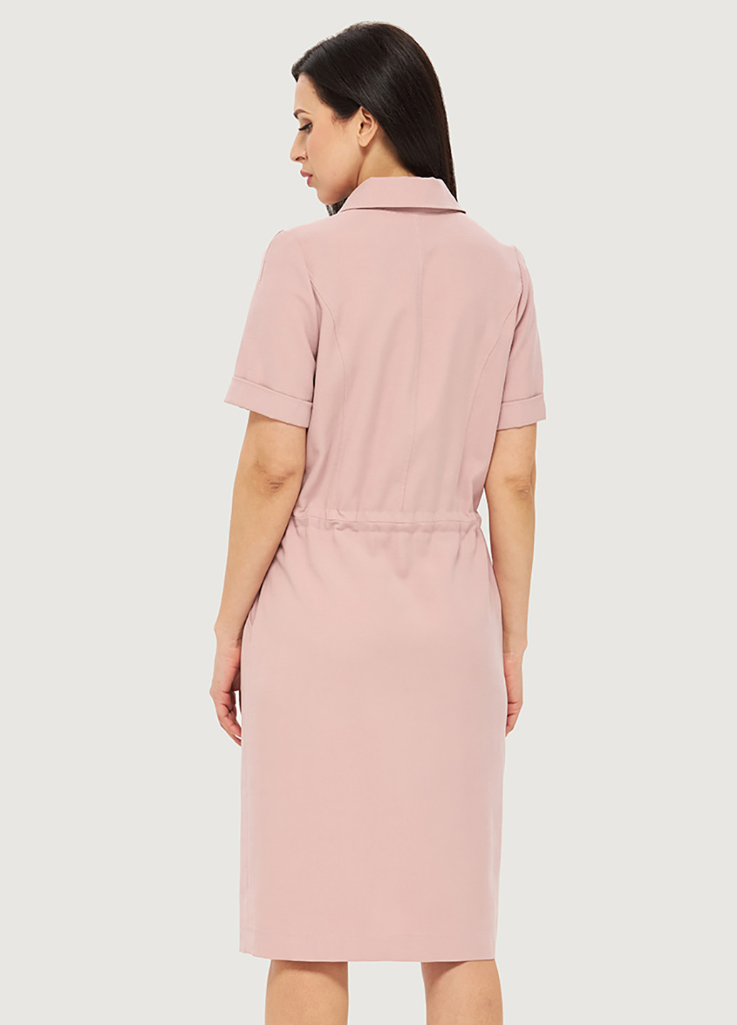 Рожева кежуал плаття, сукня сорочка DANNA однотонна