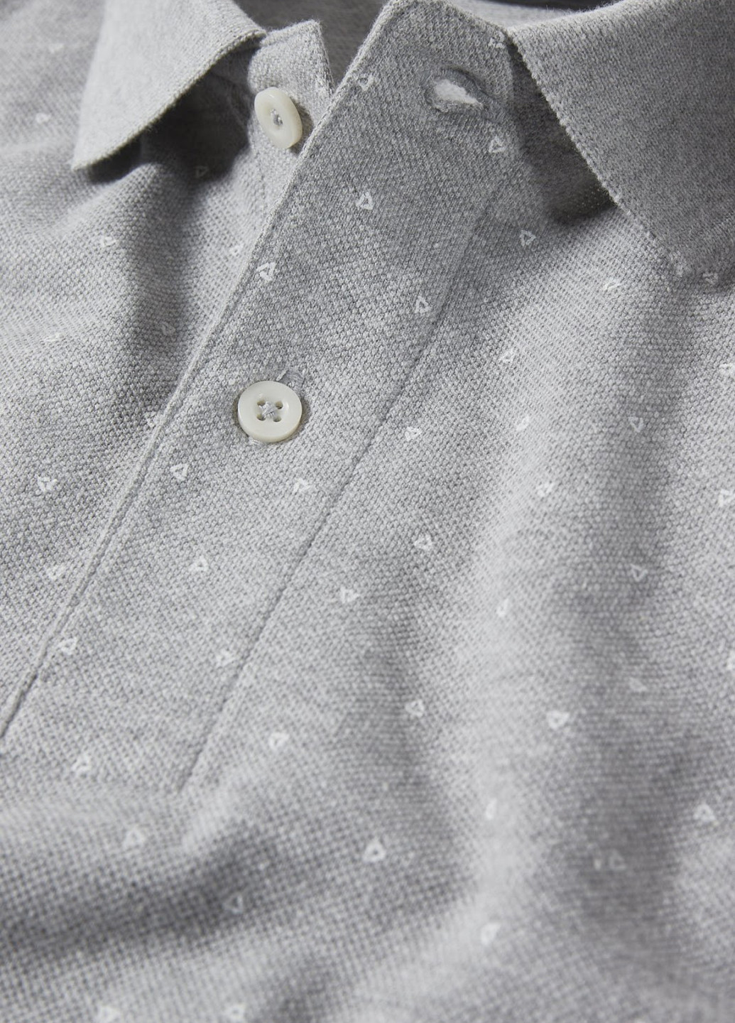 Серая футболка-поло для мужчин C&A меланжевая