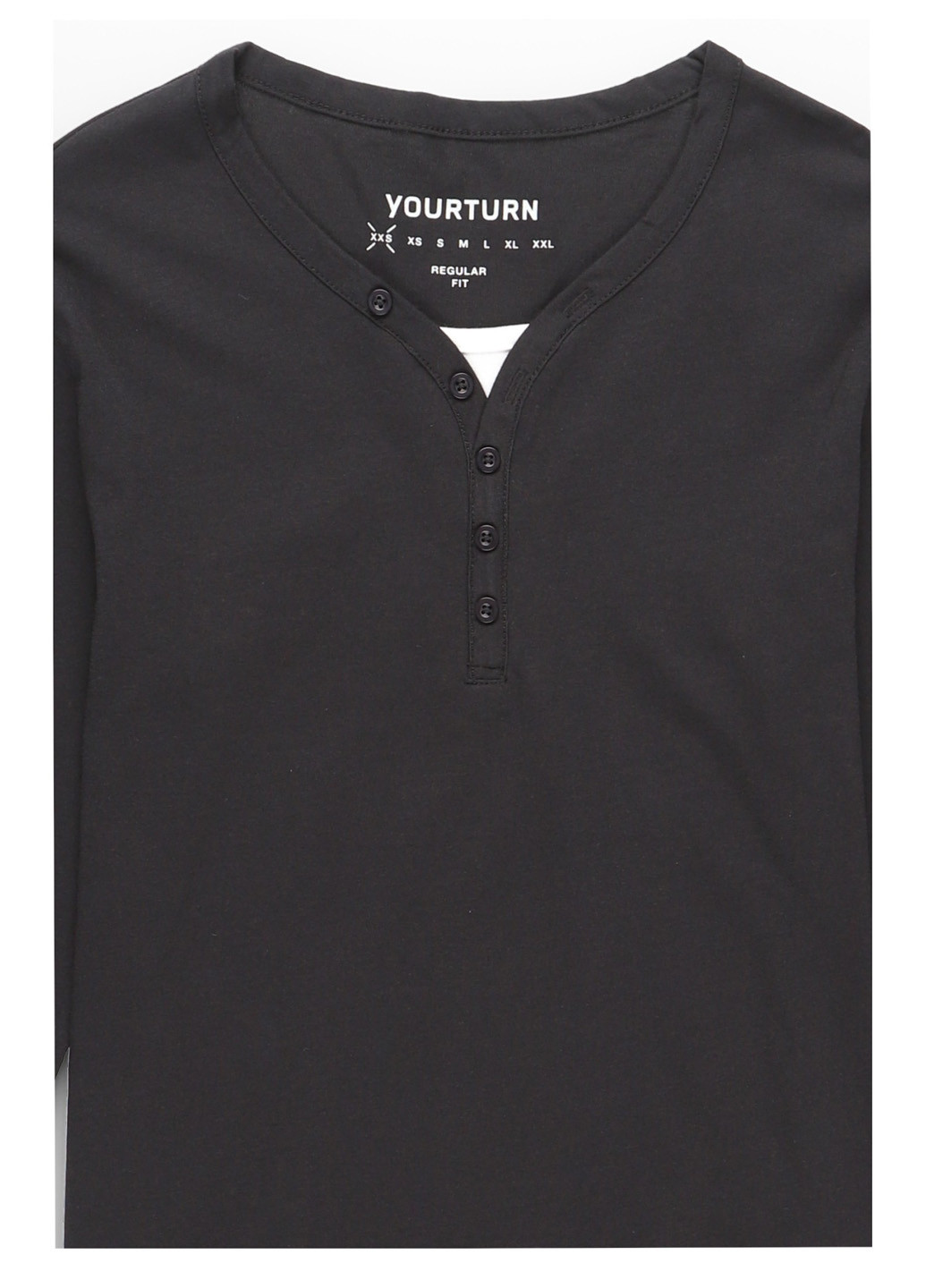 Черный демисезонный кэжуал лонгслив Yourturn однотонный