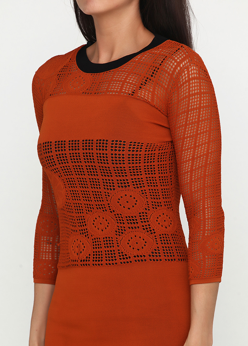 Оранжевое кэжуал платье Pinko однотонное