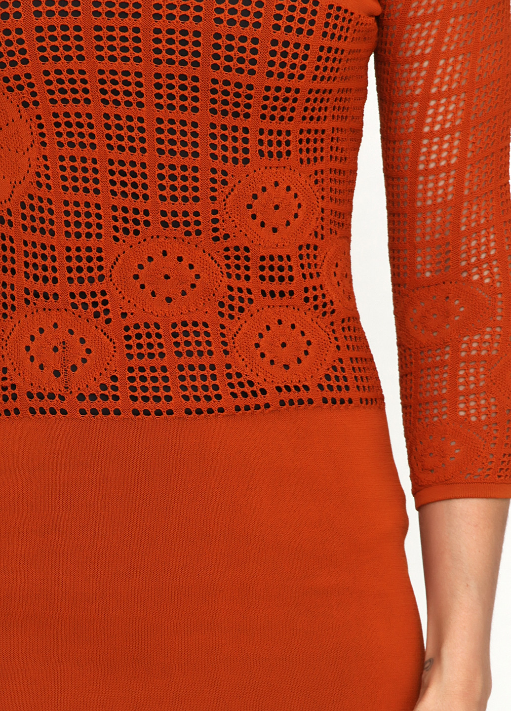 Оранжевое кэжуал платье Pinko однотонное