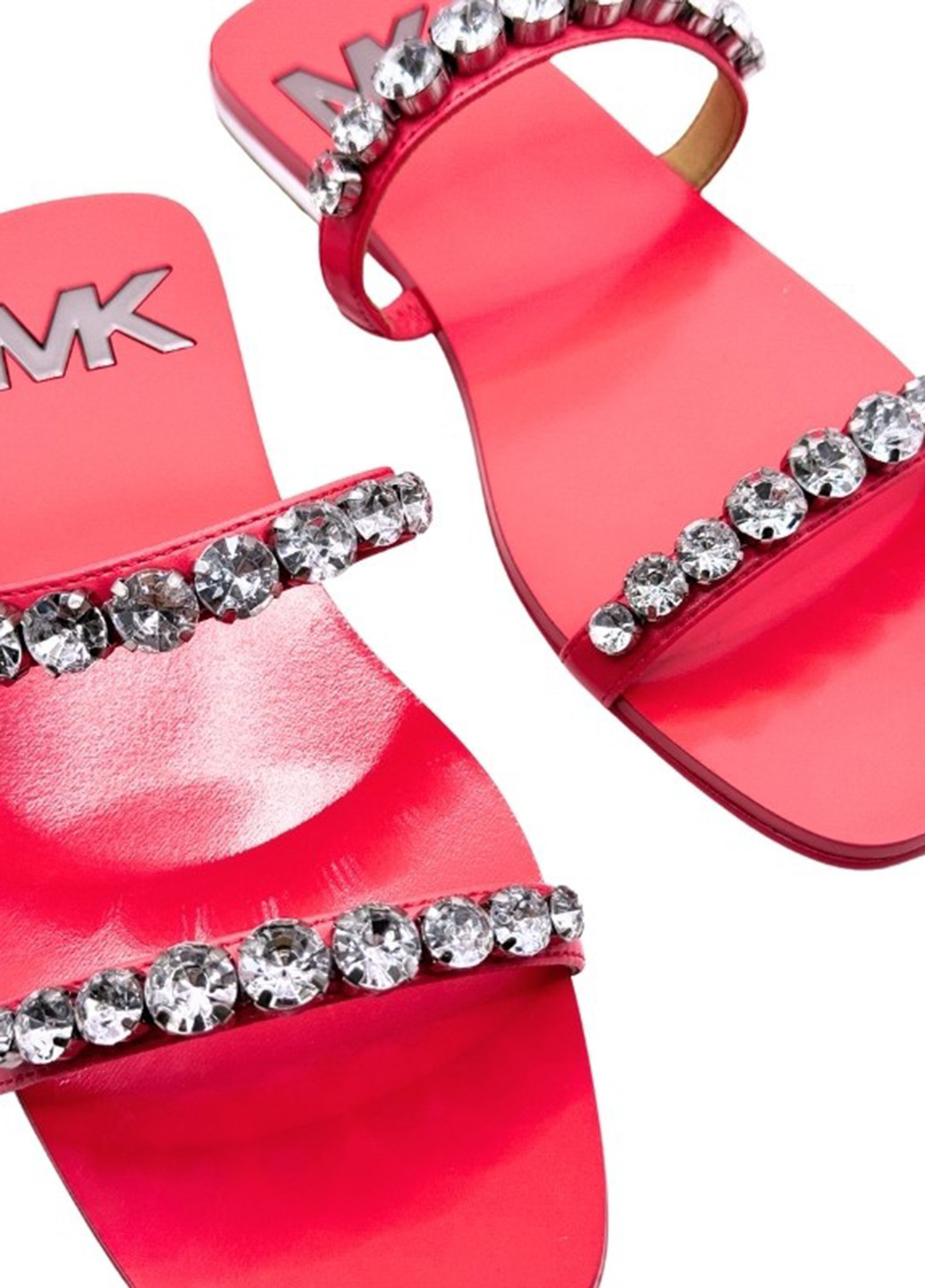 Розовые шлепанцы Michael Kors с камнями
