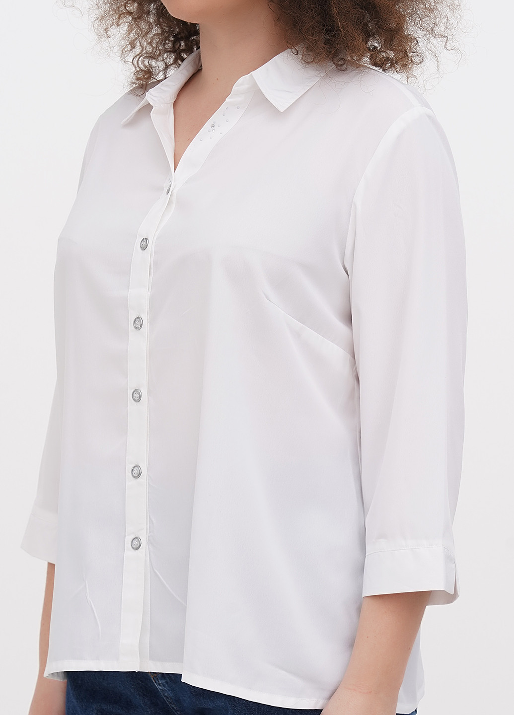 Белая демисезонная блуза Minus