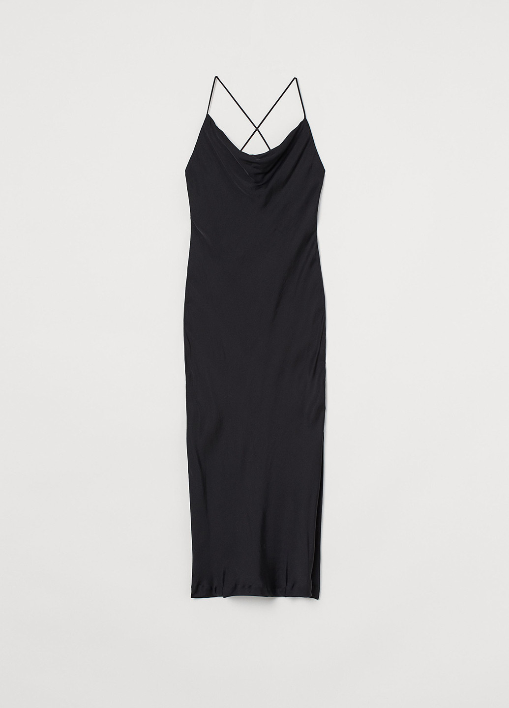 Черное коктейльное платье с открытой спиной H&M
