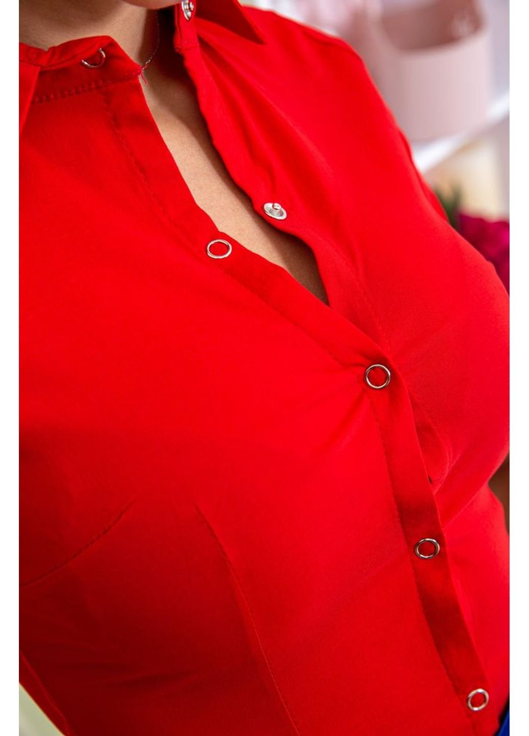 Красная летняя блуза 167r054-2 Ager