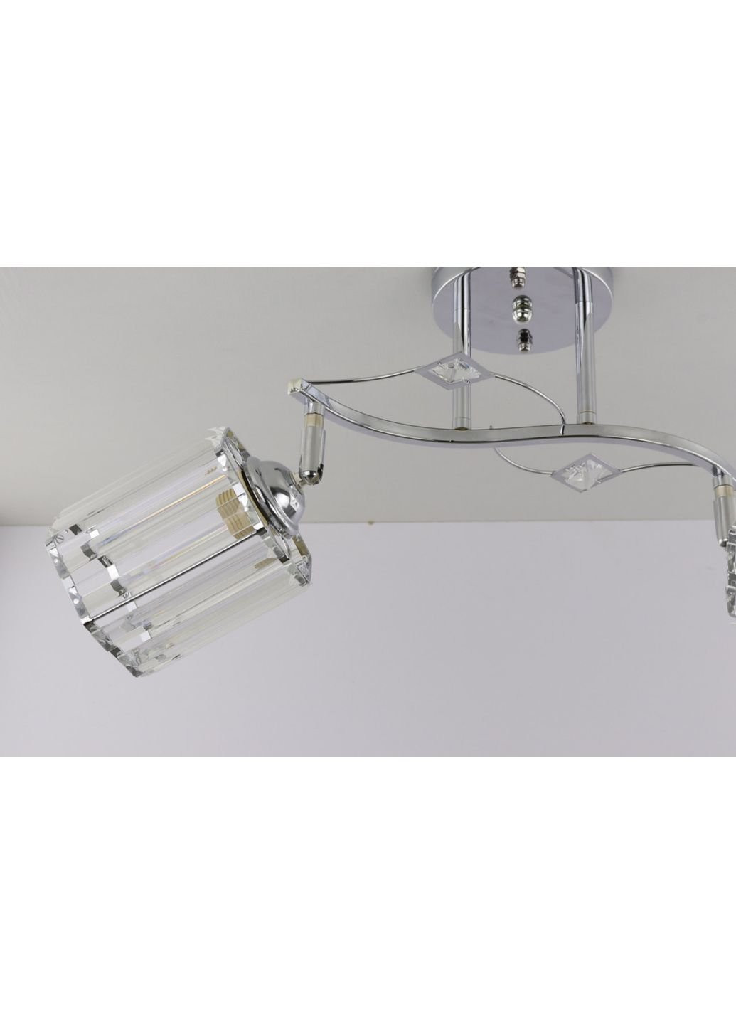 Люстра потолочная на 2 лампочки 9363/2-ch Хром 30х18х55 см. Sunnysky (253627991)