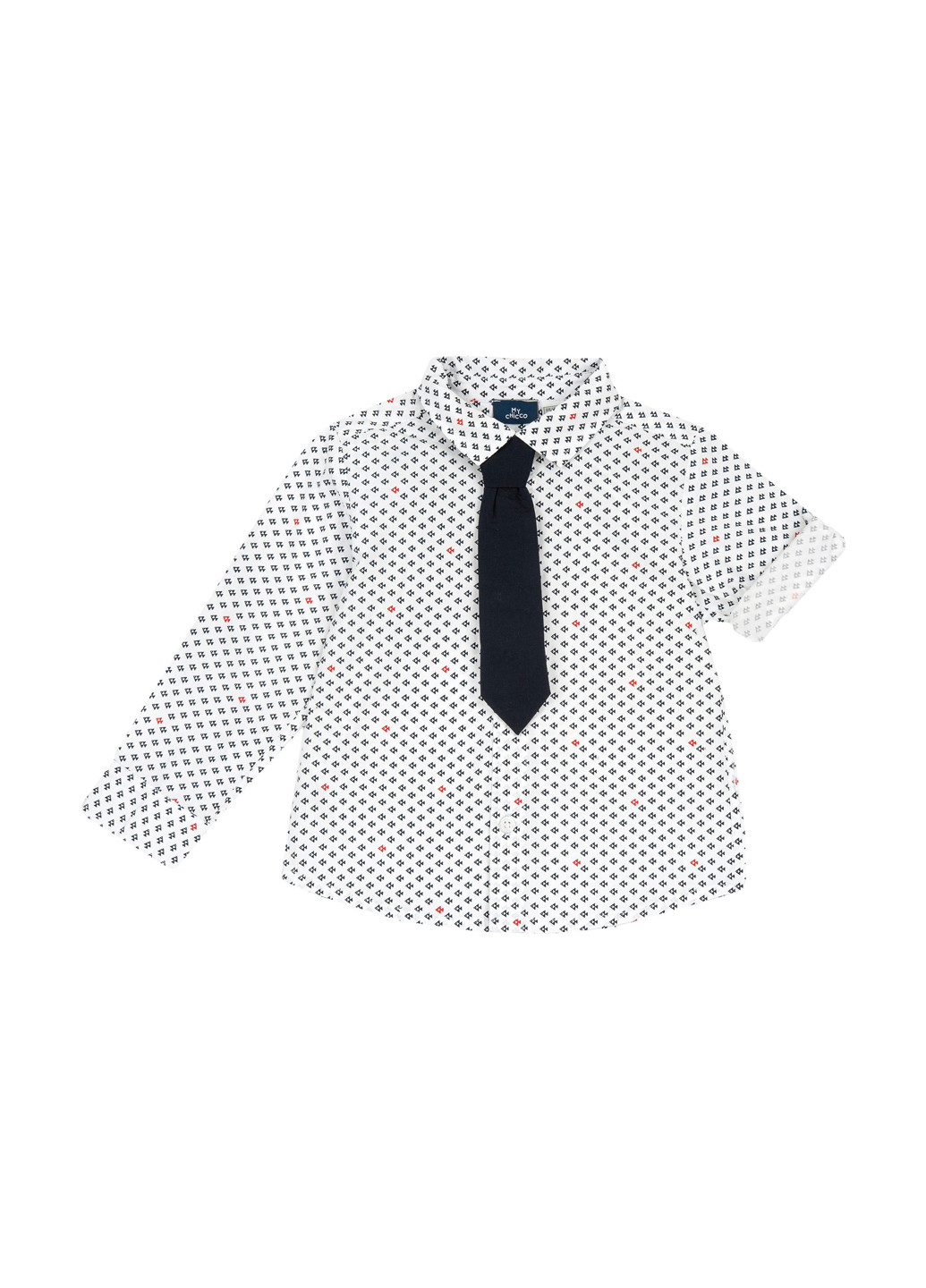 Білий демісезонний комплект (сорочка, галстук) Chicco