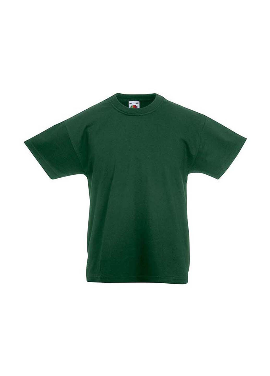 Темно-зеленая демисезонная футболка Fruit of the Loom D061019038140
