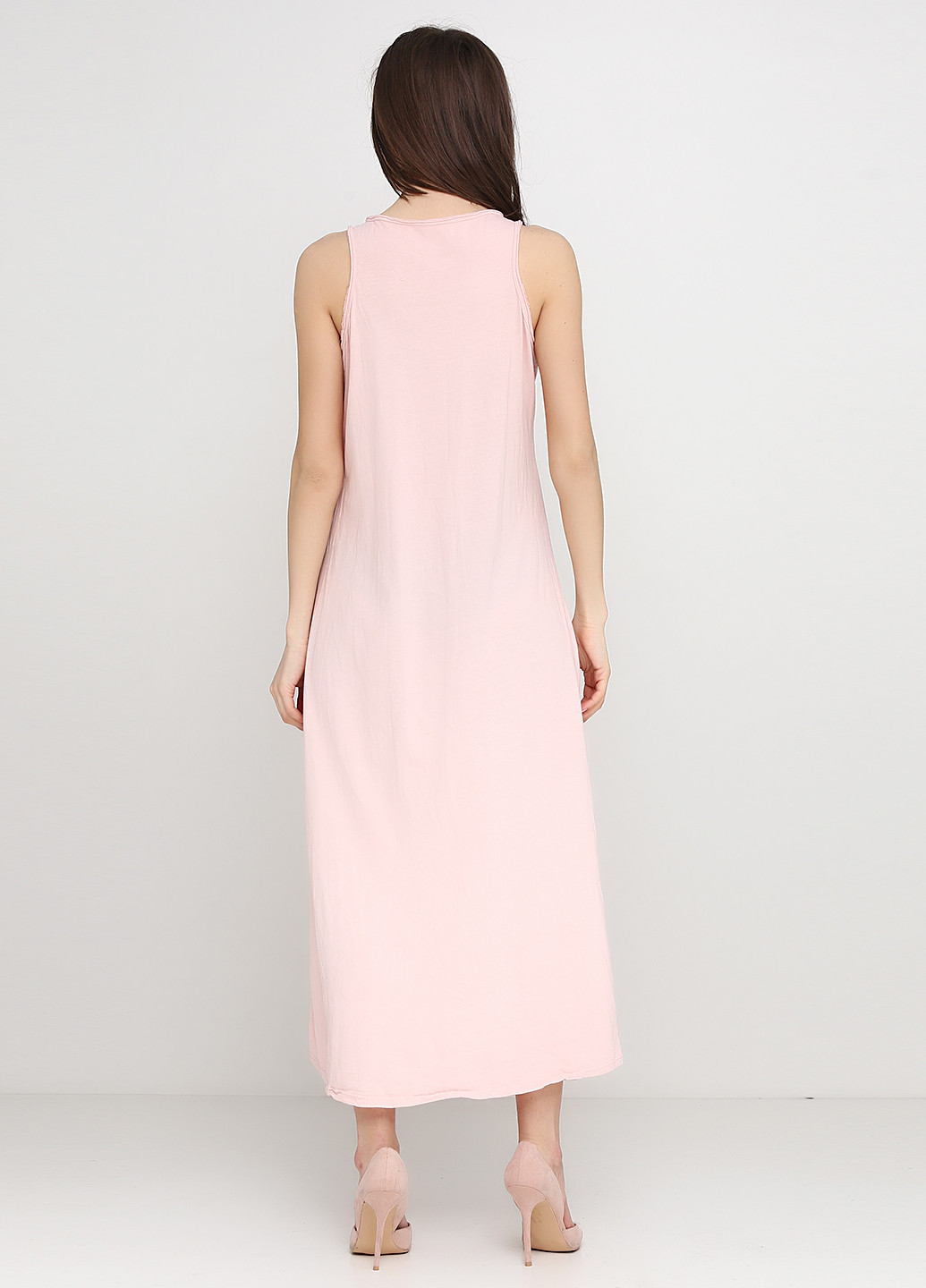 Светло-розовое кэжуал платье Made in Italy однотонное