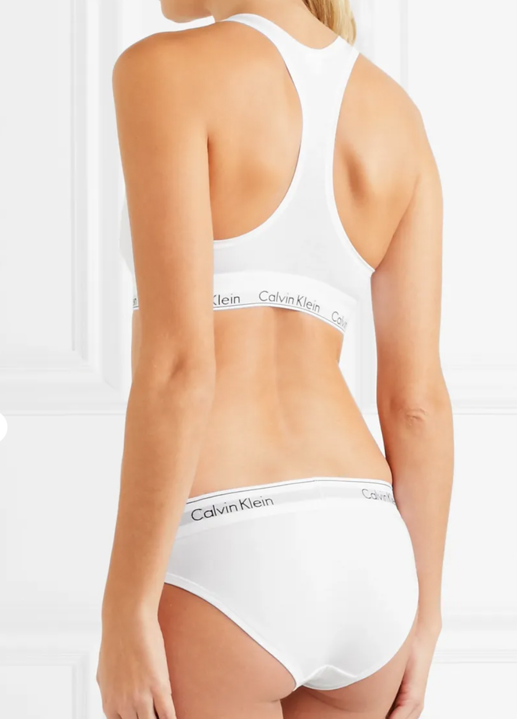 Белый демисезонный комплект (топ, трусы) Calvin Klein