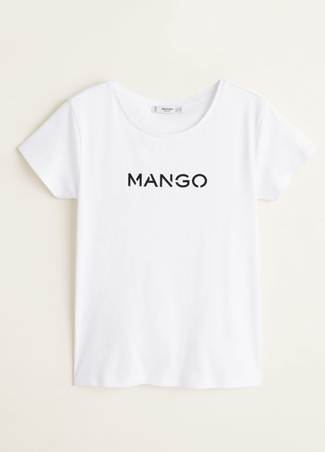 Белая летняя футболка Mango
