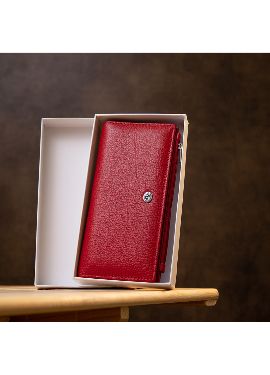 Жіночий шкіряний гаманець 19х9,5х1,5 см st leather (252126766)
