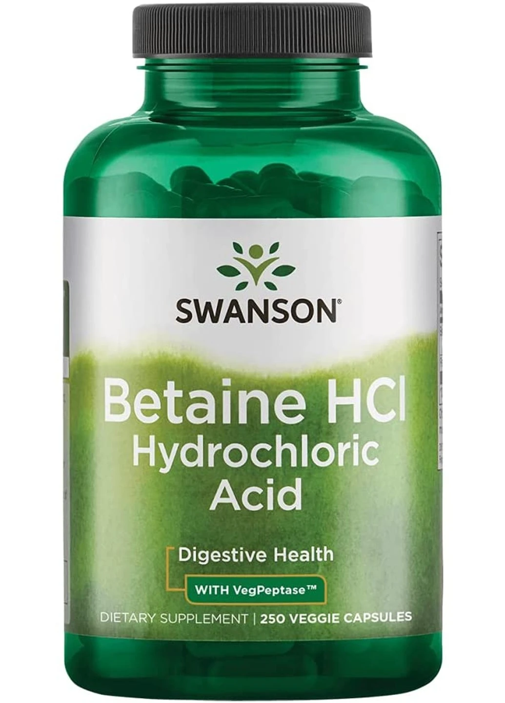 Бэтаин HCL Betaine HCL Hydrochloric Acid 250 капсул Swanson (255410651)
