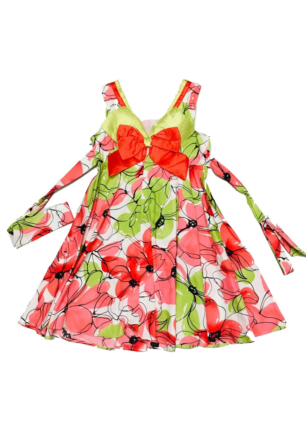 Розовое праздничный платье Bonne Baby с цветочным принтом