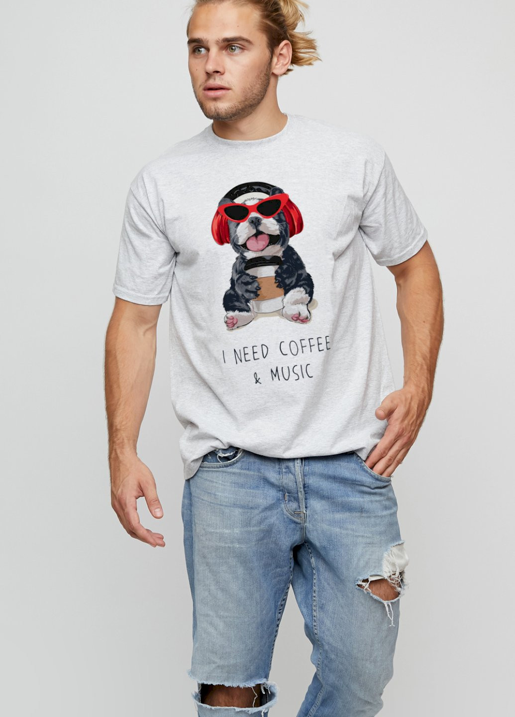 Сіра футболка чоловіча basic YAPPI