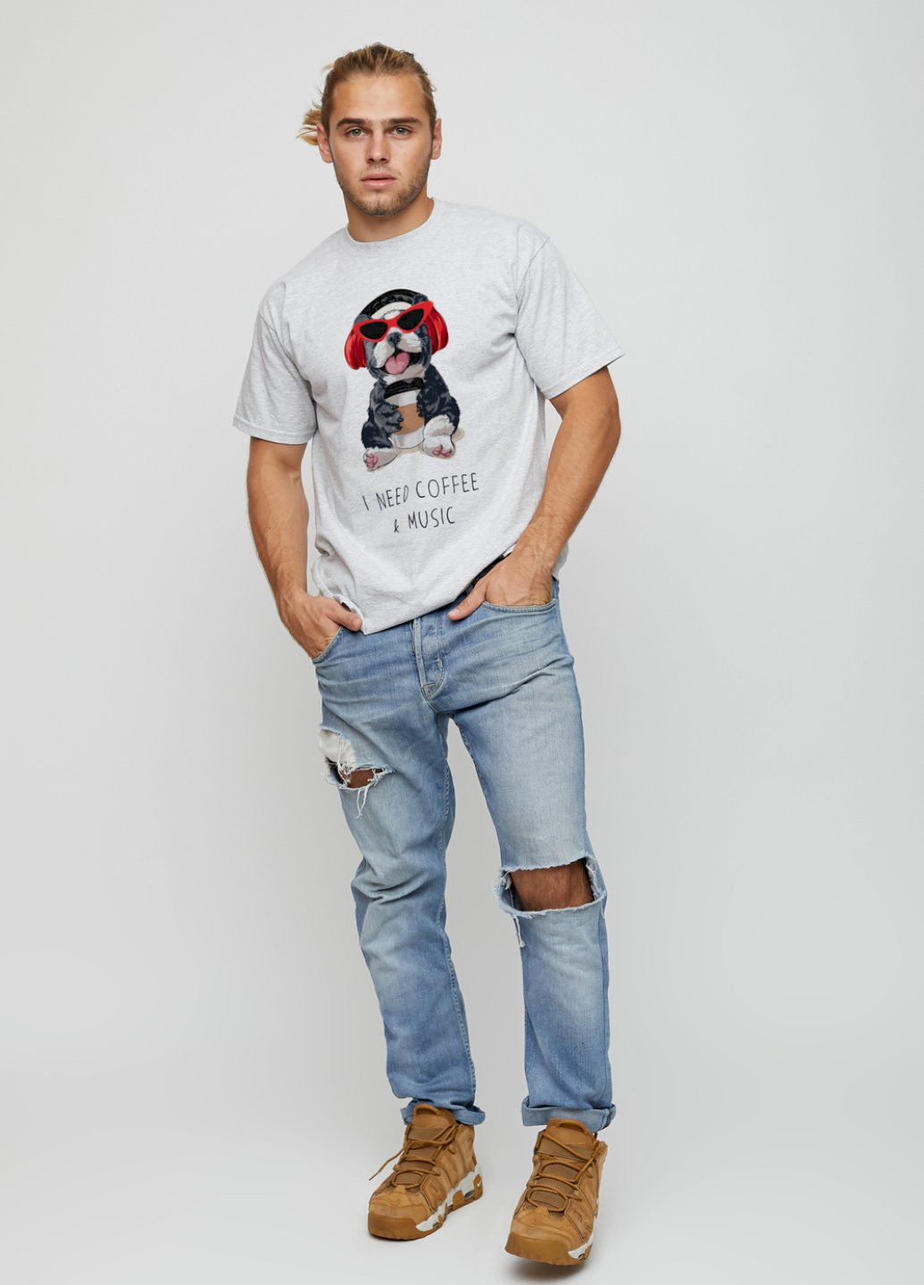 Сіра футболка чоловіча basic YAPPI