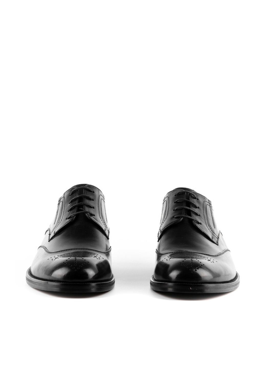 Черные классические туфли Le'BERDES на шнурках