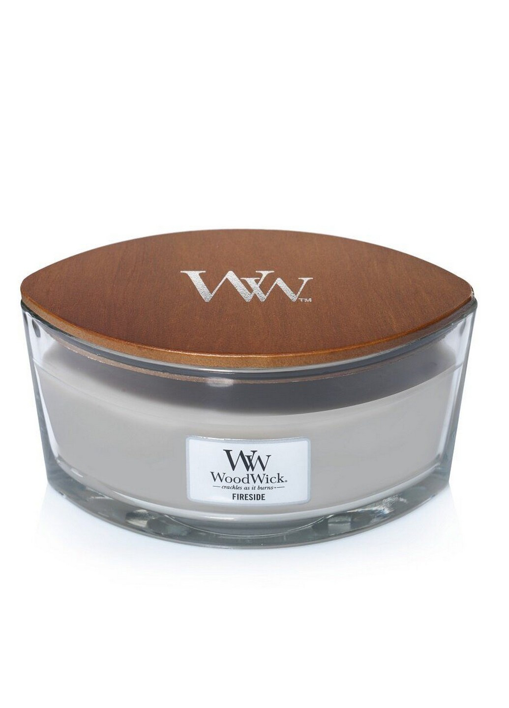 Ароматическая свеча в стекле Ellipse Fireside 453 г (76106E) WoodWick (227513944)