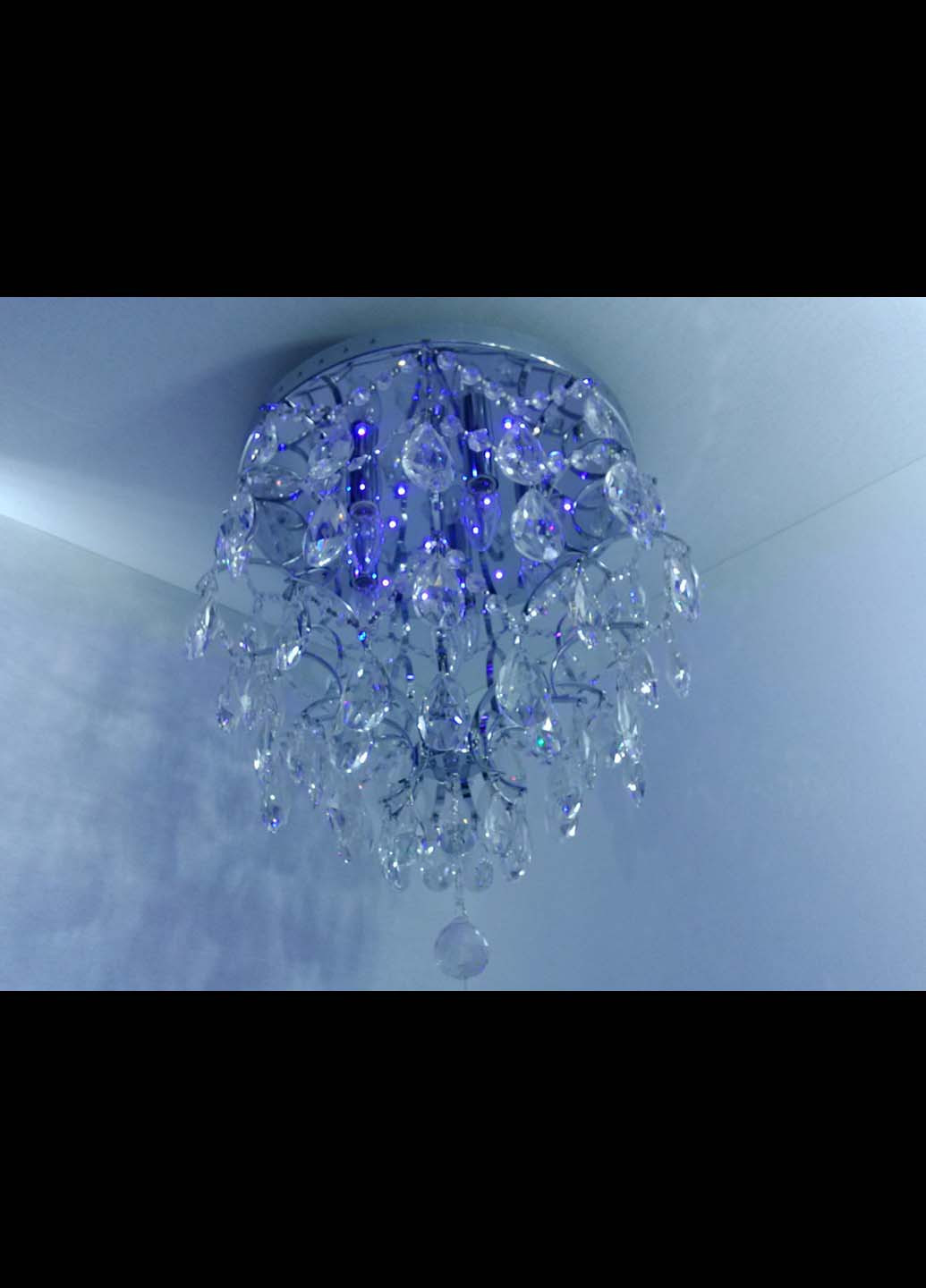 Люстра потолочная хрустальная с пультом 90030/6 Хром 46х45х45 см. Handmade (234538311)