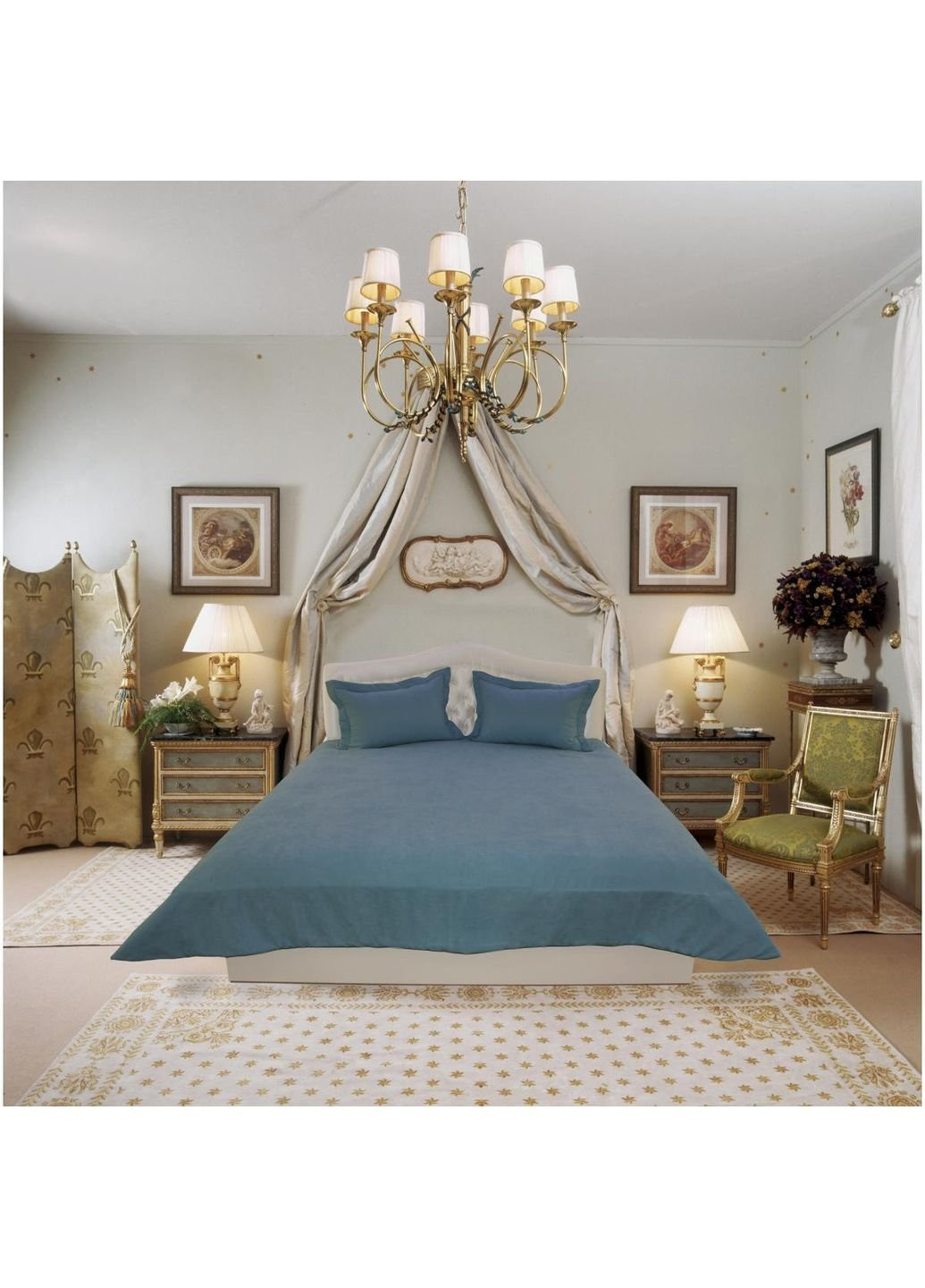 Покрывало Diamond AR-A107070-Blue 250х260 см голубое Arya (253658806)