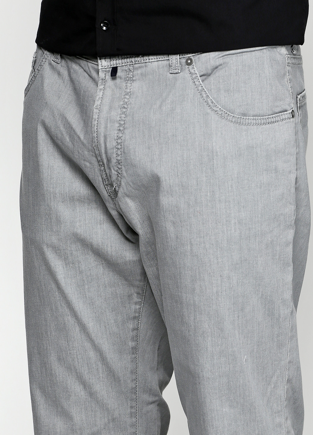 Серые кэжуал демисезонные прямые брюки Westbury