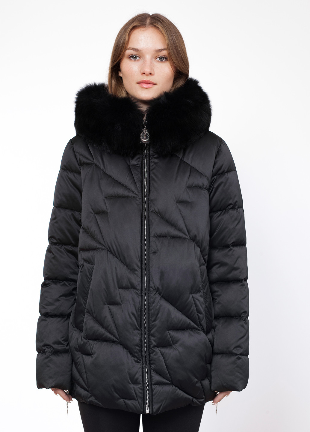 Черная зимняя куртка ZLLY