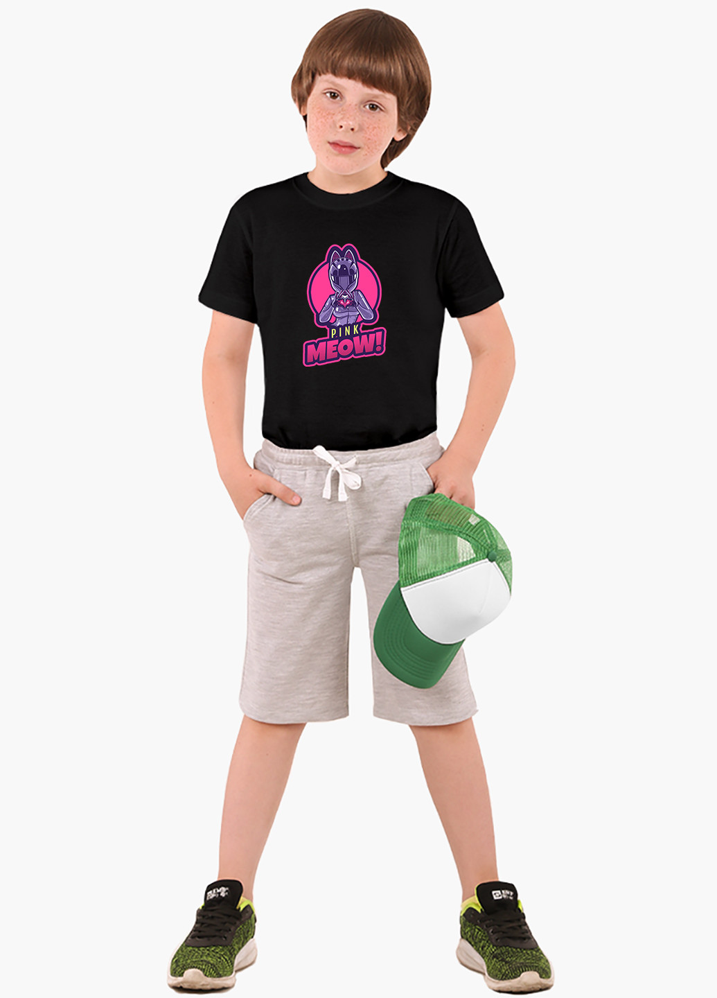 Чорна демісезонна футболка дитяча фортнайт (fortnite) (9224-1191) MobiPrint