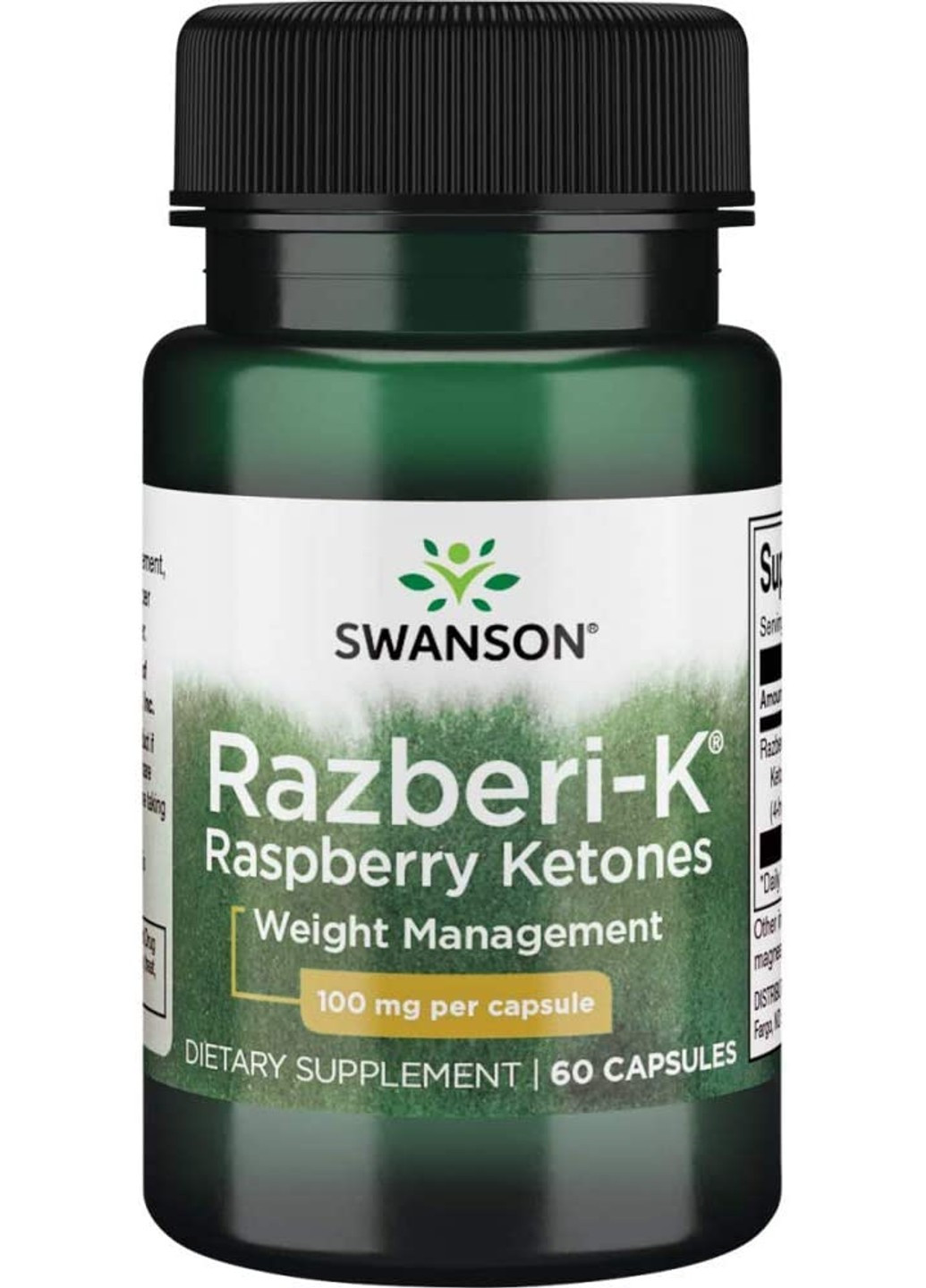 Razberi-K Raspberry Ketones 100 mg 60 капсул Swanson (255408984)