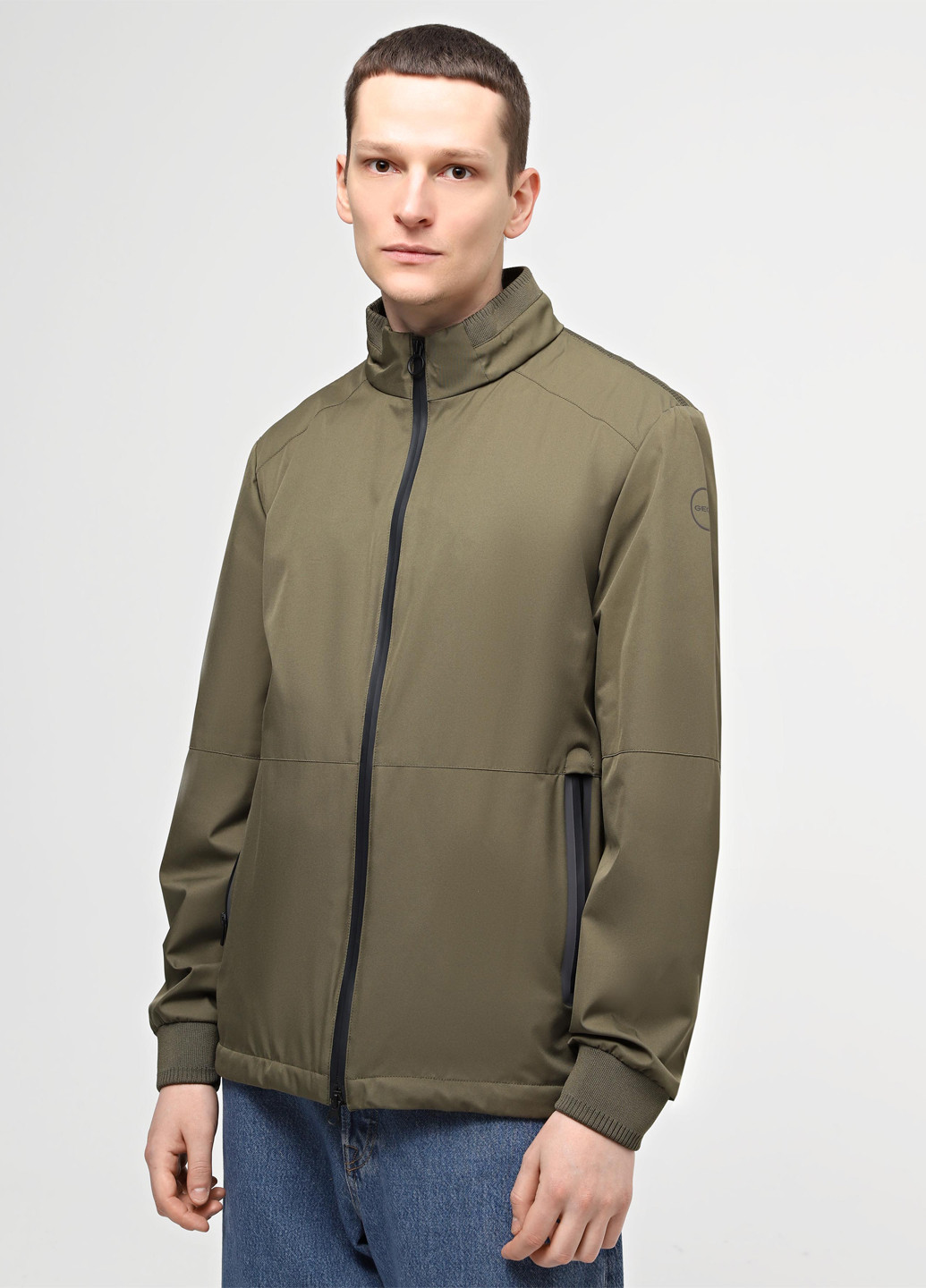 Оливкова (хакі) демісезонна куртка Geox