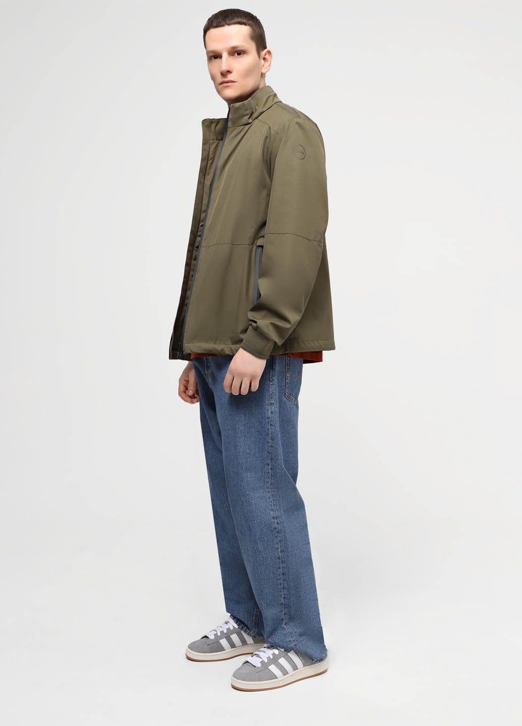 Оливкова (хакі) демісезонна куртка Geox