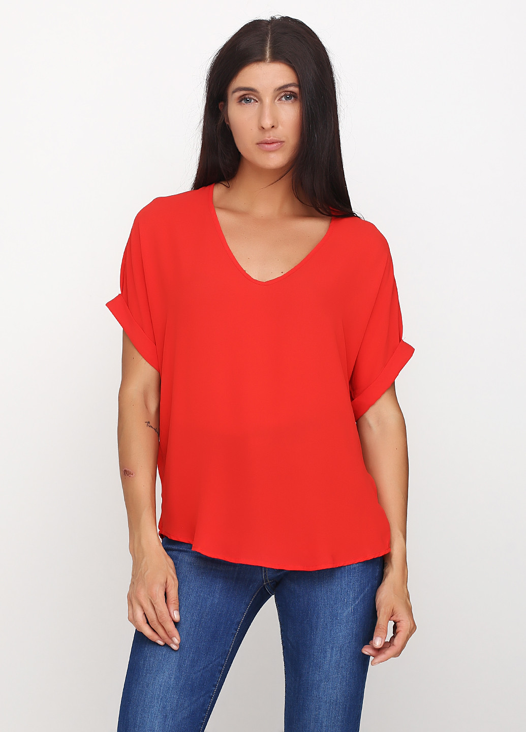 Красная летняя блуза Alya