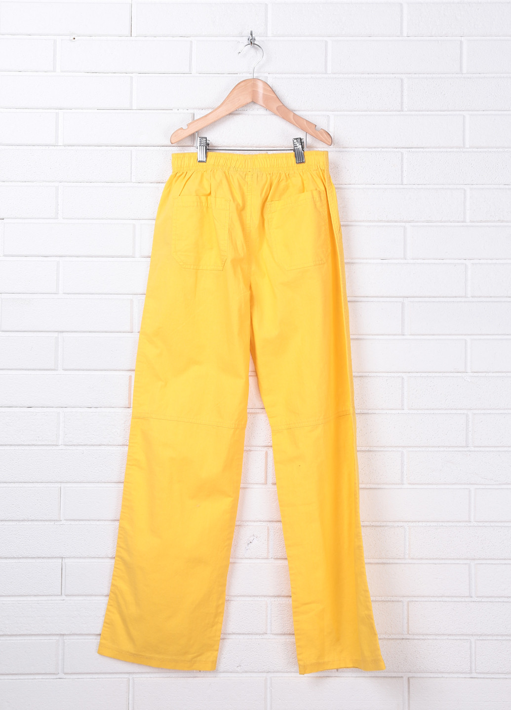 Желтые кэжуал демисезонные с высокой талией брюки Sprider