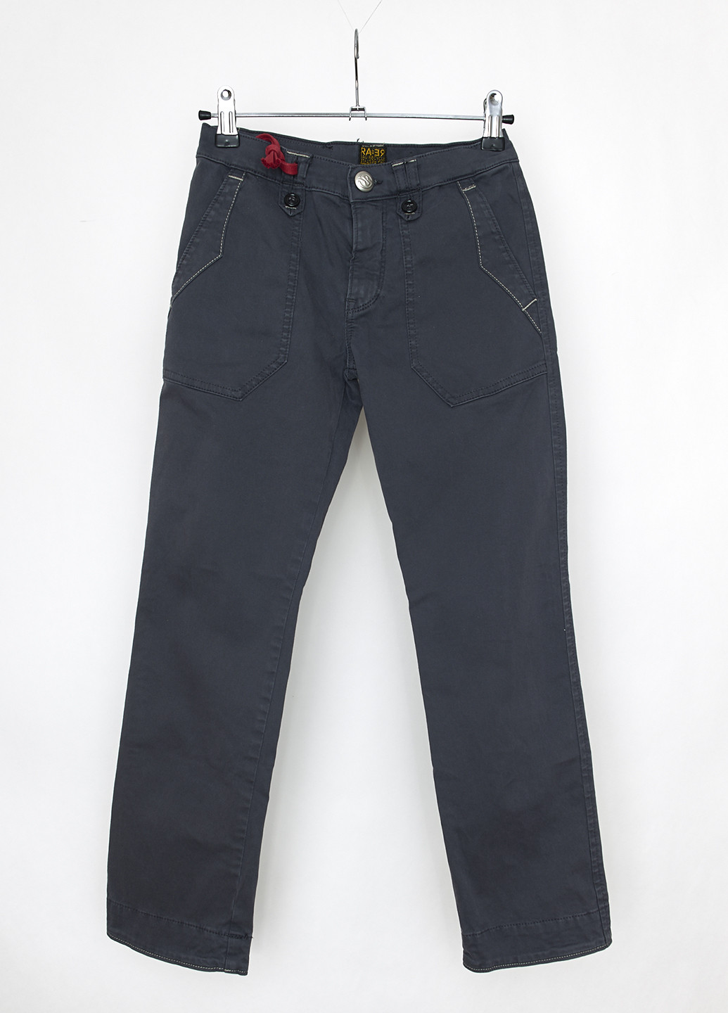 Серо-синие джинсовые демисезонные брюки прямые Ra-Re