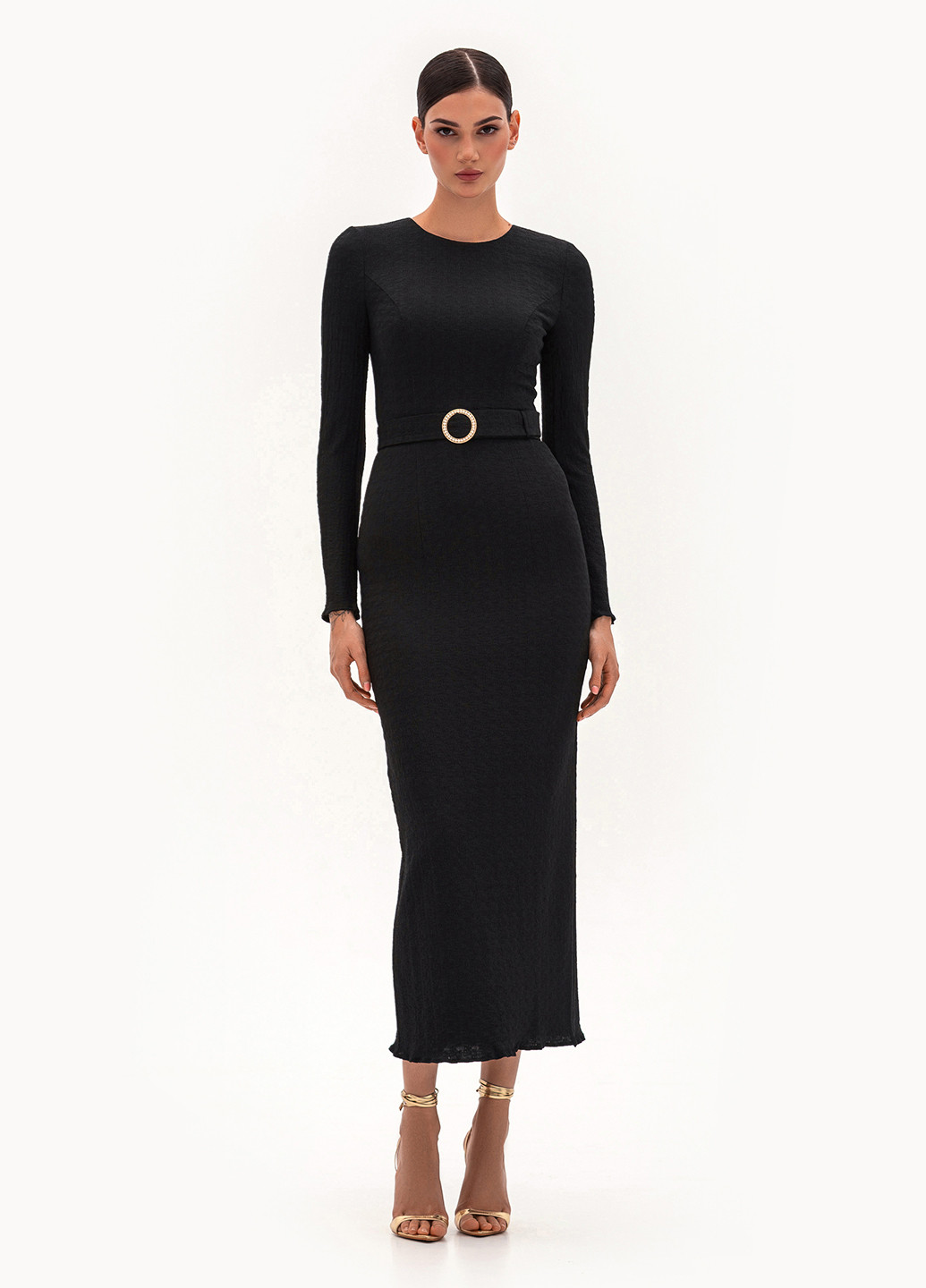 Черное кэжуал платье футляр BGL однотонное