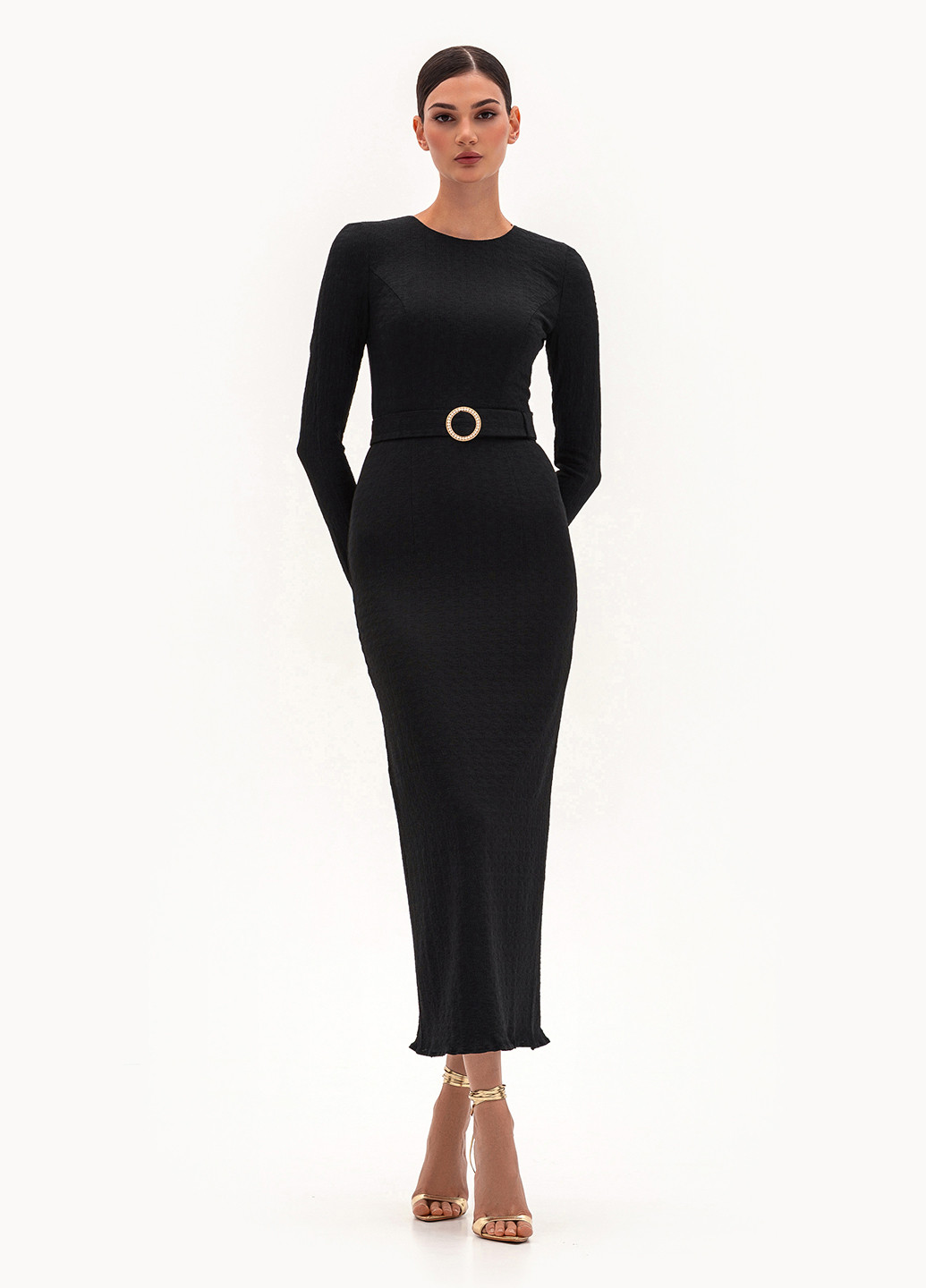 Черное кэжуал платье футляр BGL однотонное