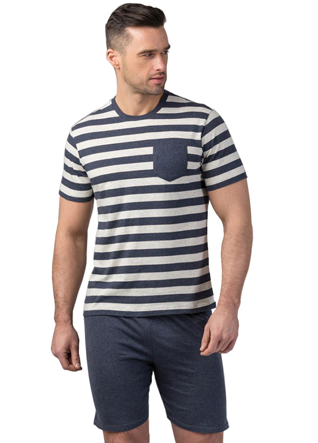Темно-сірий демісезонний комплект (футболка, шорти) Rossli
