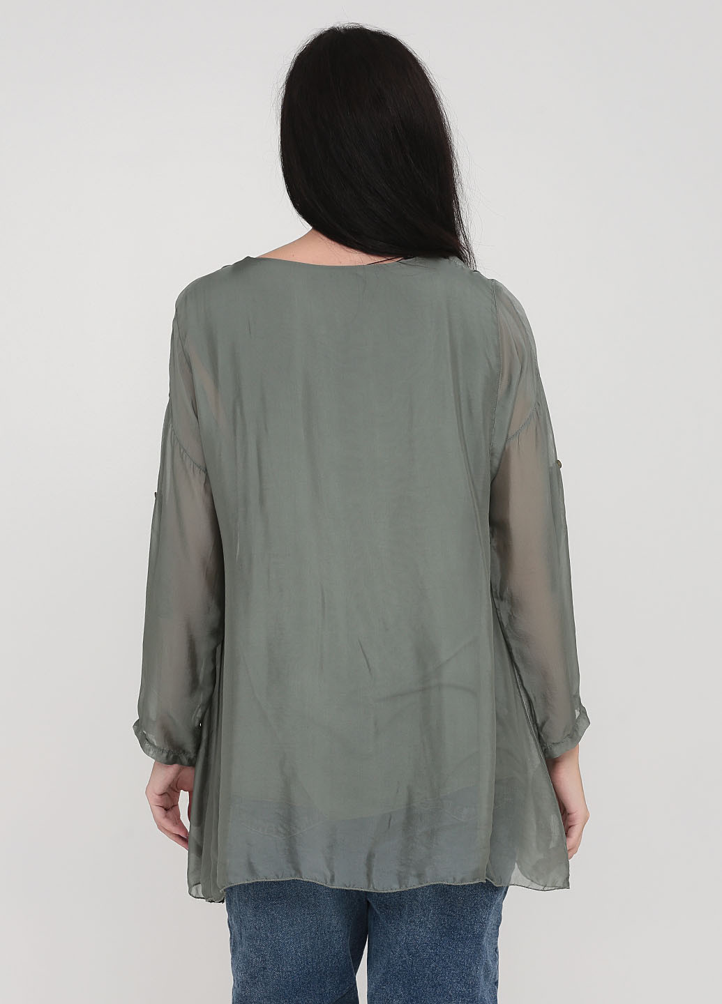Оливковая демисезонная блуза Sarah Chole