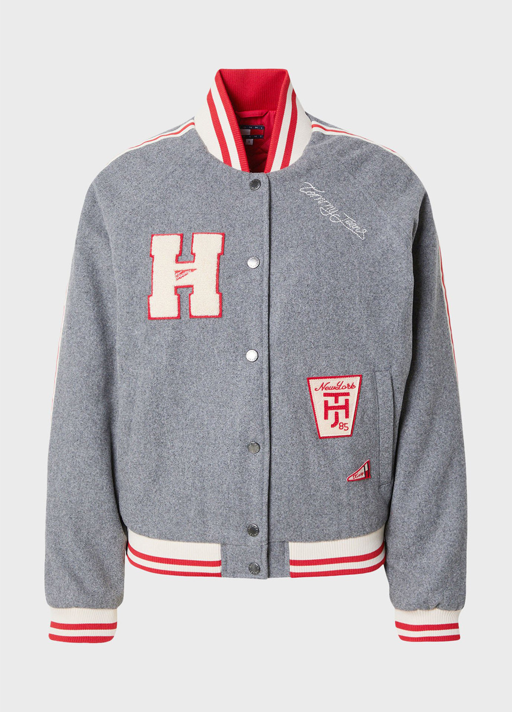 Бомбер Tommy Jeans бейсбольний на кнопках (347246510)