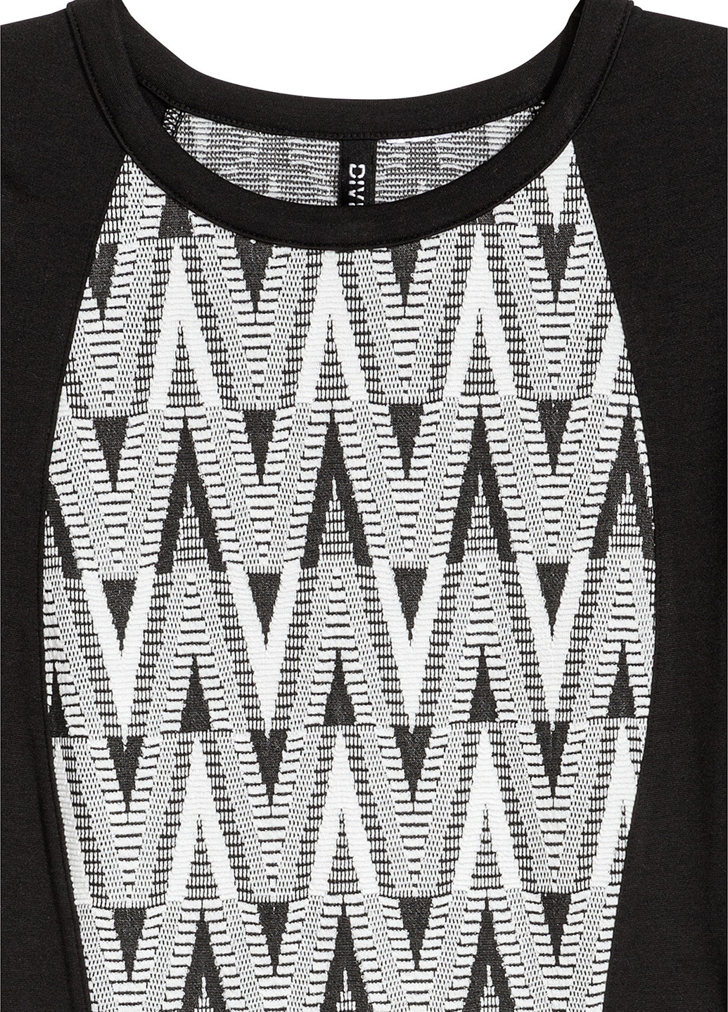 Чорно-білий кежуал сукня футляр H&M з орнаментом