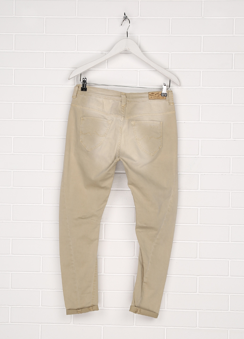 Бежевые кэжуал демисезонные брюки Pepe Jeans