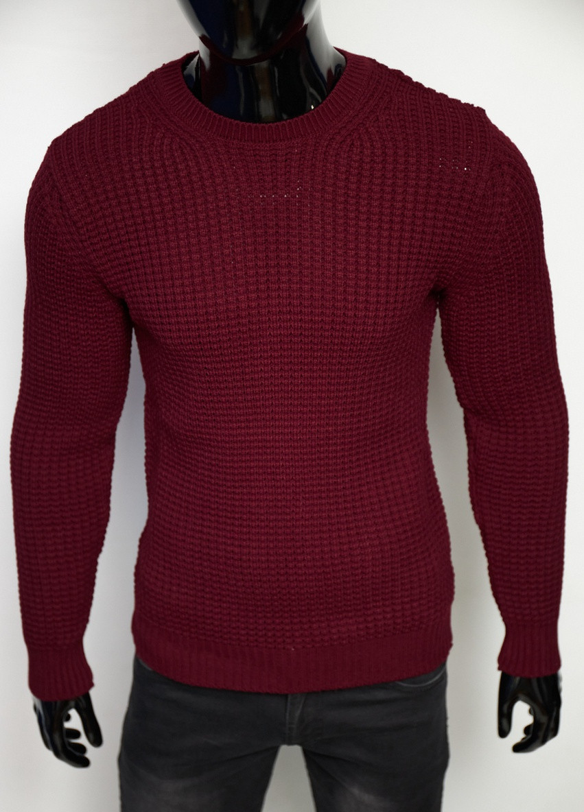 Бордовый демисезонный свитер 6792 3 Figo
