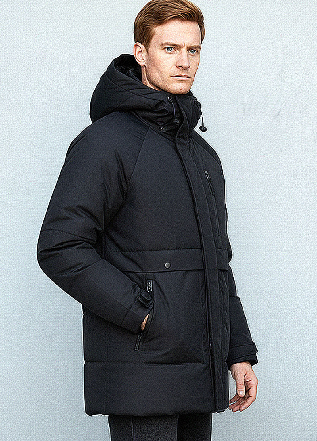 Черная зимняя куртка Sun's House