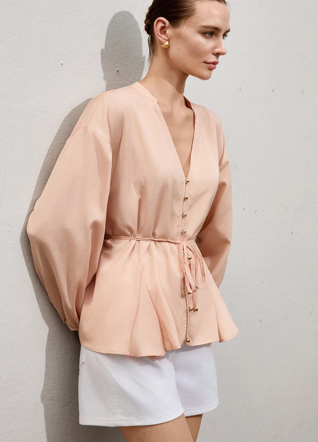 Персикова блуза SHEIN